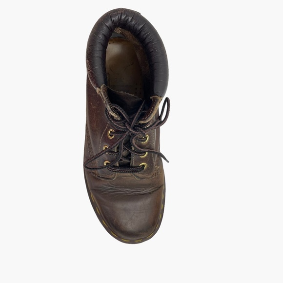 Doc Marten Vintage Made in England Brown Cushion Collar Combat‎ Boots - Picture 12 of 12